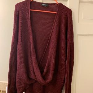 Express!! LIKE NEW*, Burgundy long sleeve sweater